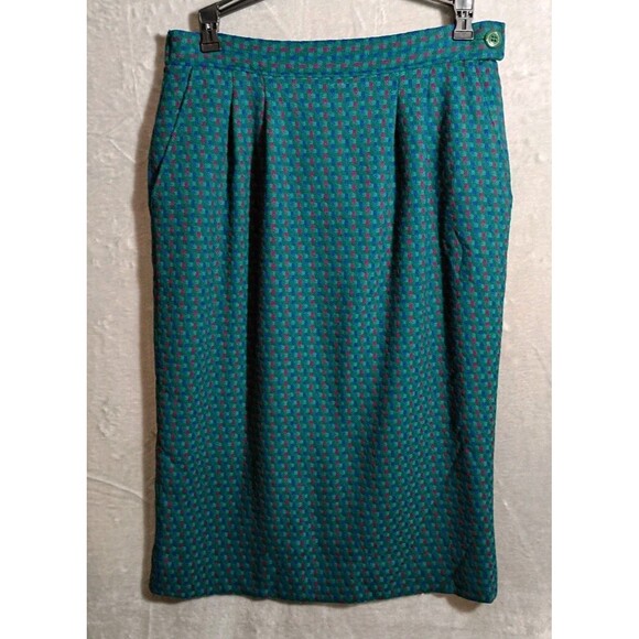 Pendleton Dresses & Skirts - Vtg Miss Pendleton 100% Virgin Wool Pencil Skirt Sz 10 Retro Preppy Secretary